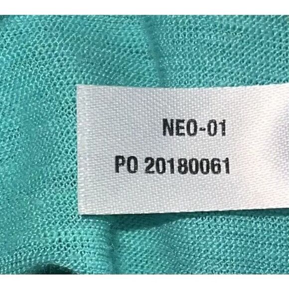Maette Womens Teal Linen Tank Top Scoop Neck Knot Front Size M - Picture 8 of 8
